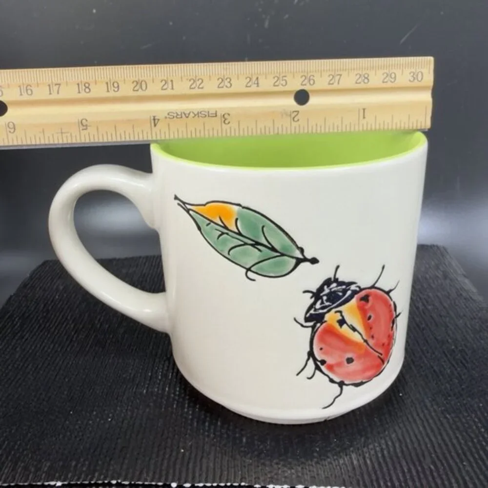Spectrum Designz Ceramic Stoneware Ladybug Coffee Mug Cup Set Mugs Cups‎ Green